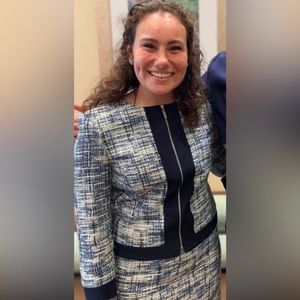 Size 6 TAHARI gingham skirt suit